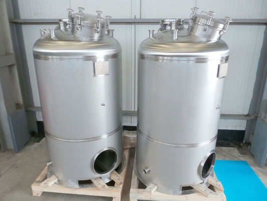 OR160605: 2 x 1.765L AISI304L RVS roestvrijstalen full vacuum - druktank; -1bar / 3,3bar; enkelwandig vertikaal