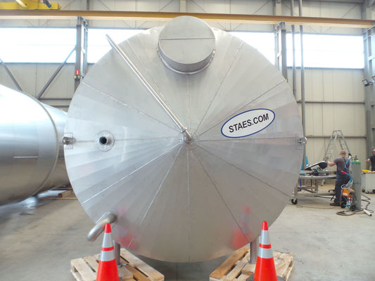 OR160412 - Brouwerij: 2 x 51 m³ AISI 316; roestvrijstalen opslagtanks; geisoleerd; vertikaal;