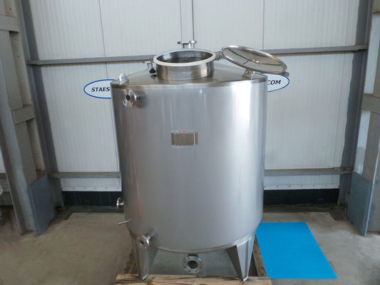 1 x 3.300L AISI 304L single jacketed vertical stainless-steel storage tank