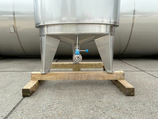 1 x Nieuwe roestvrijstalen verticale mengtank van 1.000L in AISI 316L