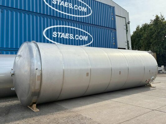 1 x stainless-steel second hand vertical storage tank of 40.000L in stainless-steel AISI 304L