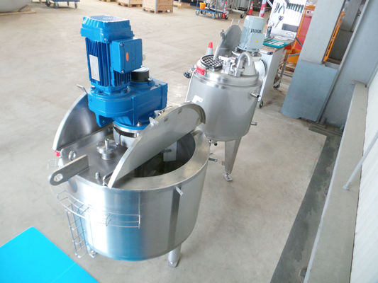 OR160840 - 1 x 100L AISI316; mixing tank; insulated; heat-exchange & 1 x 120L AISI304L mixing tank; gate agitator with scrapers; heat exchanger; insulation