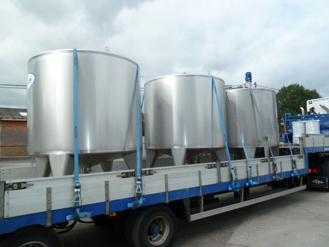 Project 3 x 5m³ AISI 304; enkelwandig; roerwerk