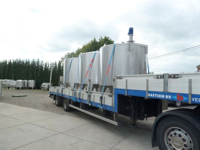 Project 3 x 5m³ AISI 304; enkelwandig; roerwerk