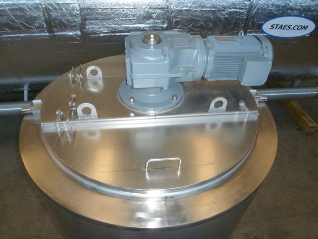 1 x 1.000L V2A; Edelstahl Mischbehälter; Wärmetauscher; Isoliert; Anker Rührwerk