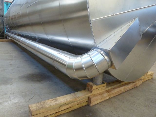 4 x 73m³ AISI316L; isoliert, vertikal, conischer boden auf rok; wärmetauscher
