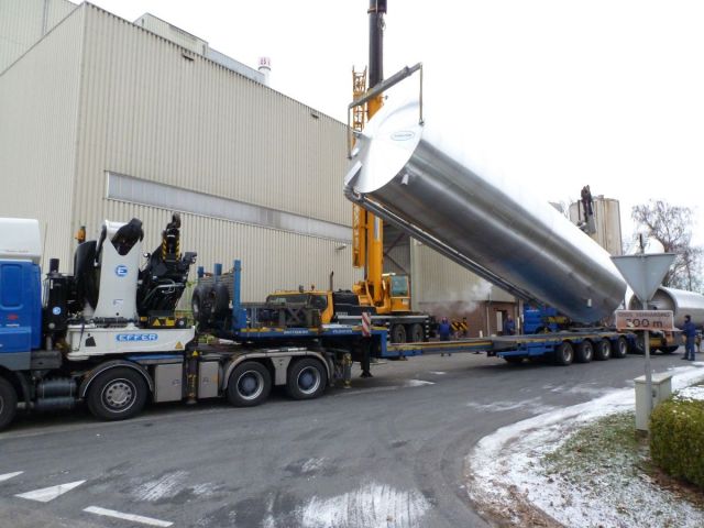 4 x 73m³ AISI316L; isoliert, vertikal, conischer boden auf rok; wärmetauscher