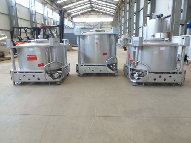2 x 500L V4A & 1 x 750L V2A UN geprufd IBC