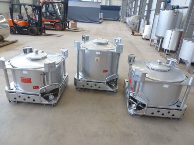 2 x 500L V4A & 1 x 750L V2A UN geprufd IBC