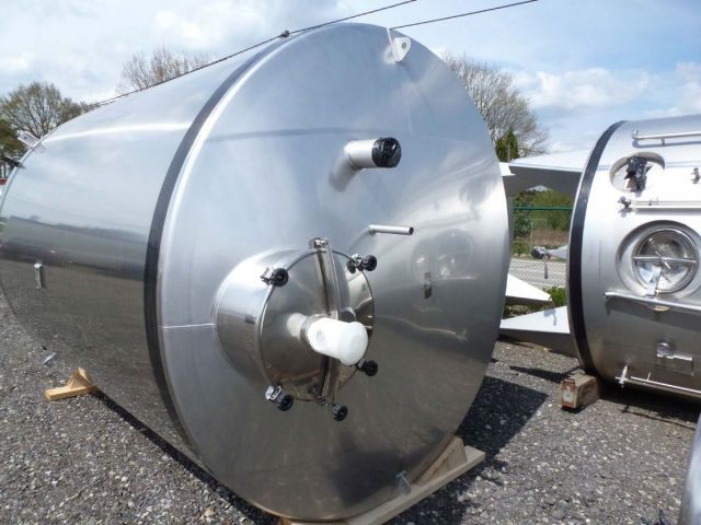 2 x 15m³ V2A; Edelstahl Behälter; einwandig; vertikal; flachboden
