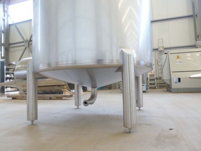1 x 3.5m³ & 1 x 6.8m³ AISI316L; Edelstahl Behälter; einwandig; vertikal