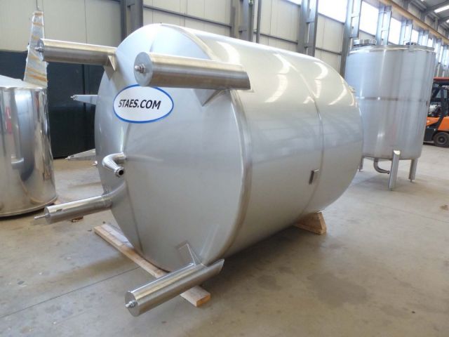 1 x 3.5m³ & 1 x 6.8m³ AISI316L; Edelstahl Behälter; einwandig; vertikal