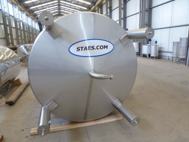 1 x 3.5m³ & 1 x 6.8m³ AISI316L; Edelstahl Behälter; einwandig; vertikal