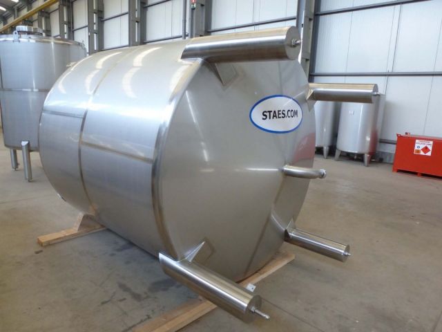 1 x 3.5m³ & 1 x 6.8m³ AISI316L; Edelstahl Behälter; einwandig; vertikal