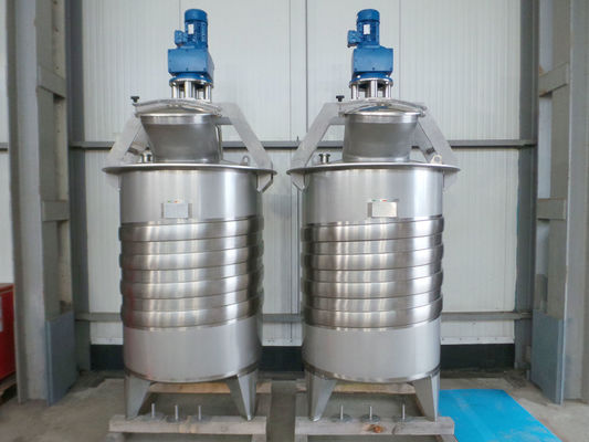 2 x 1.500L AISI316L; Mischbehälter; Wärmetauscher; 1 x Ankerrührer;