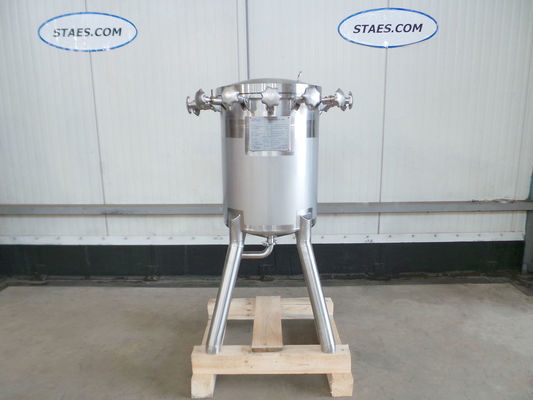 OR161078: 1 x 100L AISI316L RVS roestvrijstalen druktank; 6.6bar ; enkelwandig vertikaal