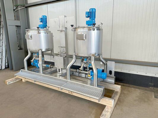 4 x New 150L stainless-steel AISI316L vertical mixing tanks