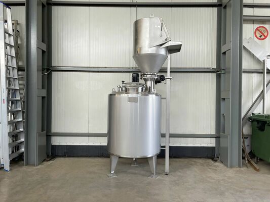 1 x Nieuwe roestvrijstalen verticale mengtank van 1.330L in AISI316L