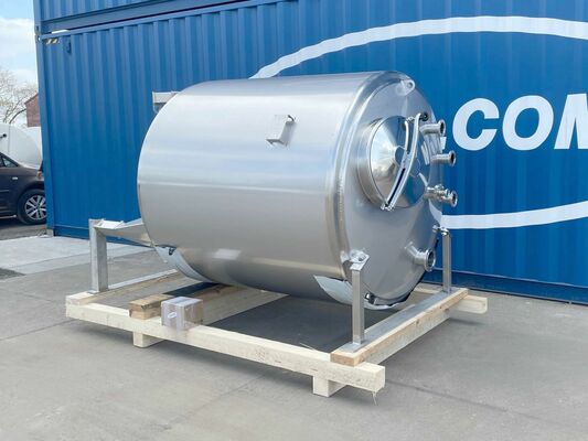 1 x Neuer vertikaler 2.500L Edelstahl AISI316L Lagertank