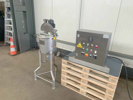 1 x Nieuwe roestvrijstalen verticale mengtank van 50L in AISI316L