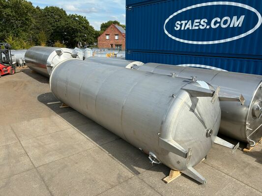 1 x stainless-steel second hand vertical storage tank of 40.000L in stainless-steel AISI 304L