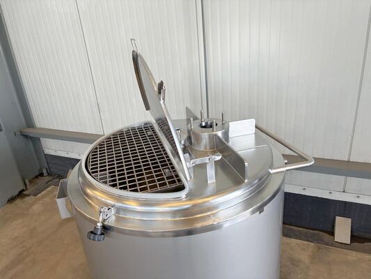 1 x Nieuwe roestvrijstalen verticale mengtank van 500L in AISI316L