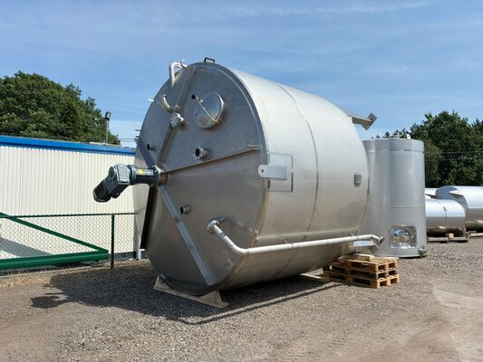 1 x cuve de mélange d'occasion inox verticale de 30.000L en inoxydable AISI 304L