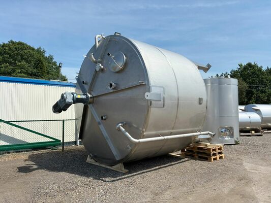 1 x cuve de mélange d'occasion inox verticale de 30.000L en inoxydable AISI 304L