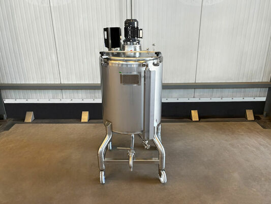 1 x New 300 L vertical stainless-steel AISI 316L mixing tank
