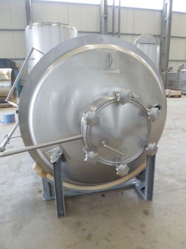 1 x 1.95m³ AISI304; warmtewisselaar; isolatie; verticaal; conisch