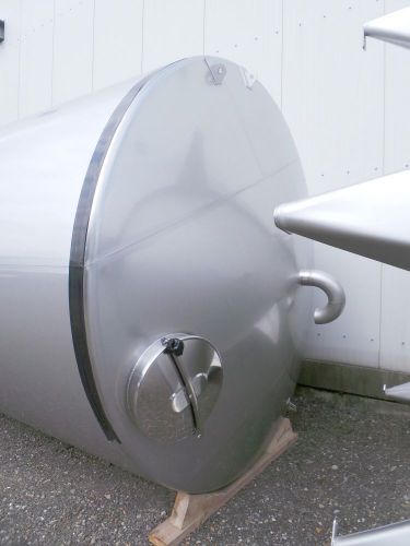 1 x 40m³ AISI304L; geisoleerd, vertikaal; conisch op poten; roestvrijstalen opslagtank