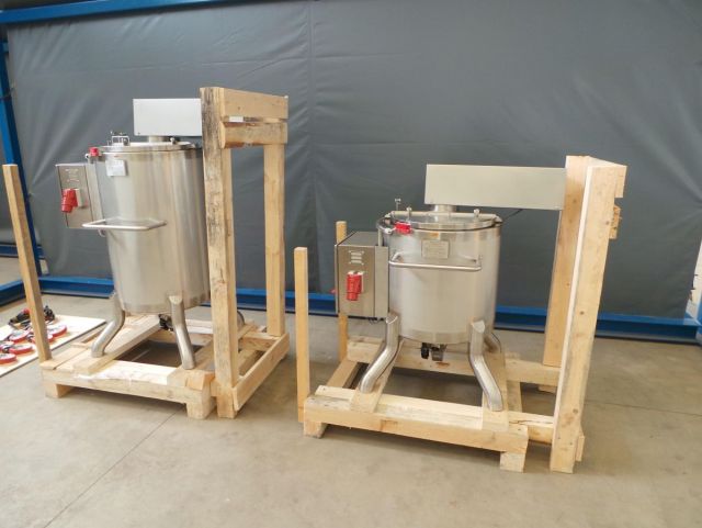1 x 160L & 1 x 250L V4A; einwandig edelstahl Mischbehalter