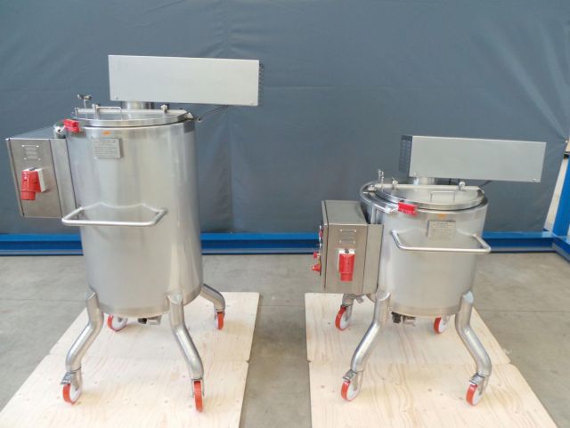 1 x 160L & 1 x 250L V4A; einwandig edelstahl Mischbehalter