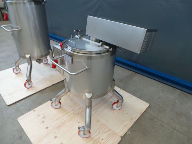 1 x 160L & 1 x 250L V4A; einwandig edelstahl Mischbehalter