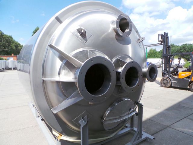 1 x 10.5m³ V4A; Mischbehälter; Vertikal; Wärmetauscher; Ruhrwerke Dissolver