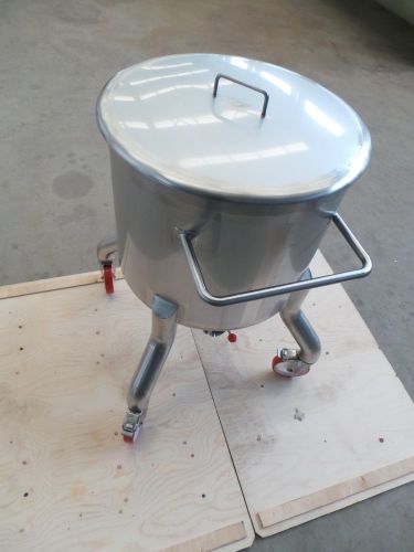 1 x 150L V2A; einwandige Transportbehälter auf Rädern