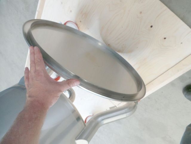 1 x 150L V2A; einwandige Transportbehälter auf Rädern