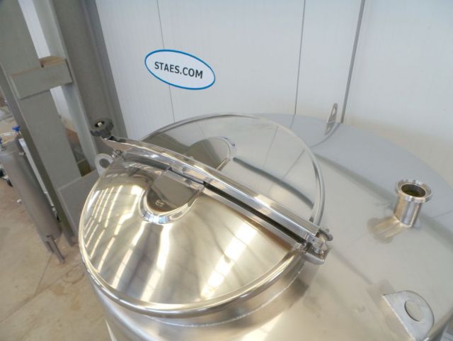 2 x 1.480L - 12 US bbl - 390 US gal AISI316; stainless-steel tanks; heat-exchanger; vertical; conical bottom