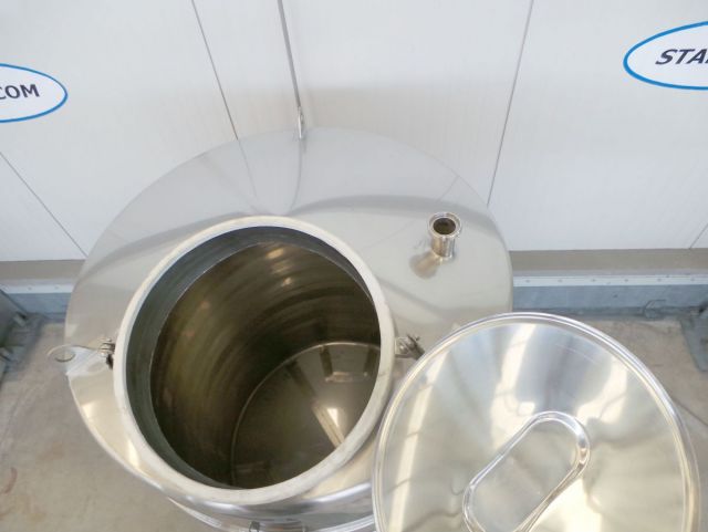 2 x 1.480L - 12 US bbl - 390 US gal AISI316; stainless-steel tanks; heat-exchanger; vertical; conical bottom