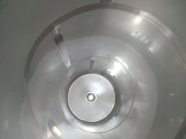 1 x 4.6m³ AISI316; roestvrijstalen opslagtanks; vertikaal op poten