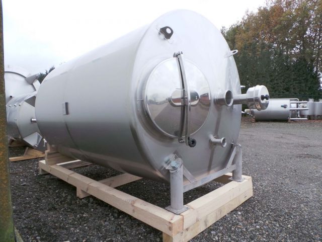 2 x 3.300L - 27 US bbl -  870 US gal - AISI316; stainless-steel storage-tank; insulated; vertical on legs