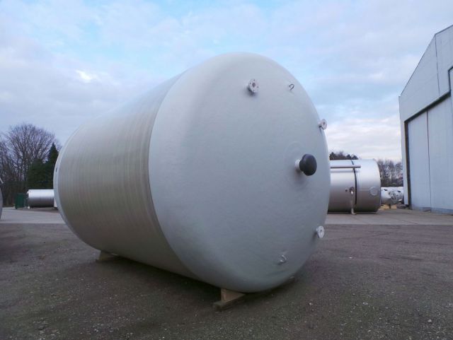 2 x 4m³ V2A; Edelstahl Behälter; Stehend; Einwandig & 1 x 52m³ Polyester(GFK) tank, mit Zertifikat für Lebensmittel