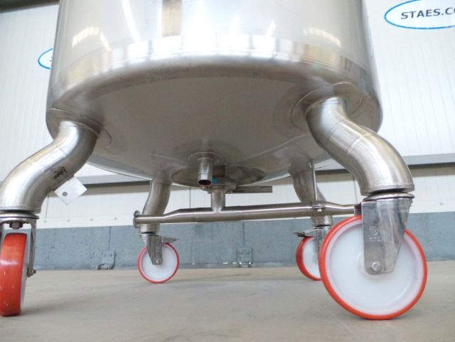 1 x 310L V4A; Edelstahl Mischbehälter; Wärmetauscher; isoliert