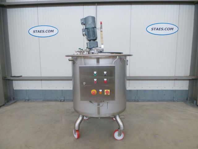 1 x 310L V4A; Edelstahl Mischbehälter; Wärmetauscher; isoliert