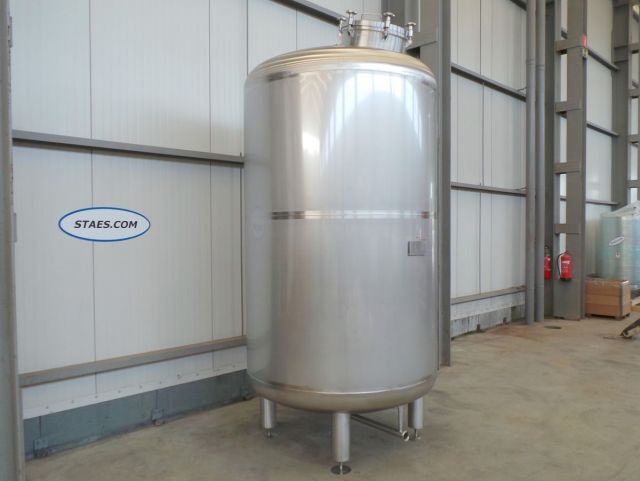 1 x 5.3m³ & 1 x 2.1m³ AISI304 Stainless Steel pressure tanks; PED - CE; 10% RX; EN 13445