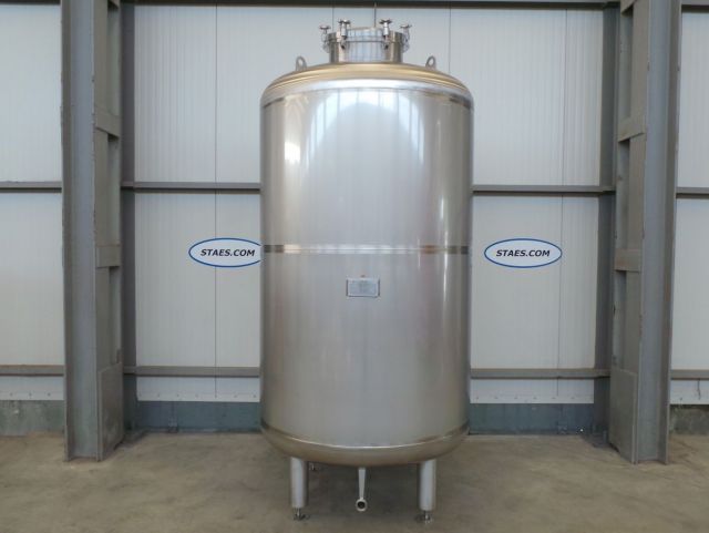 1 x 5.3m³ & 1 x 2.1m³ AISI304 Stainless Steel pressure tanks; PED - CE; 10% RX; EN 13445