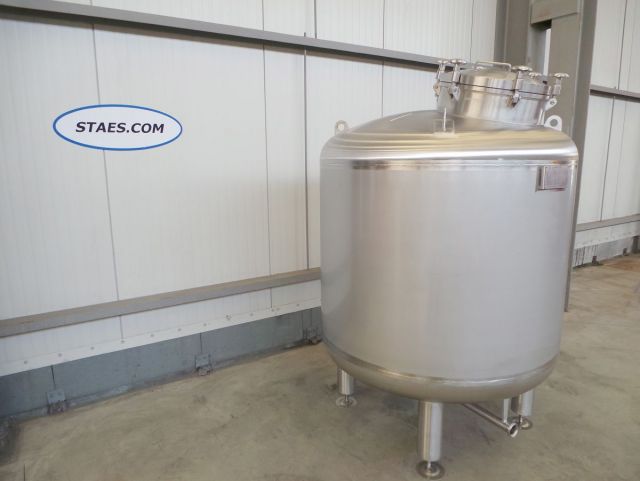 1 x 5.3m³ & 1 x 2.1m³ AISI304 Stainless Steel pressure tanks; PED - CE; 10% RX; EN 13445