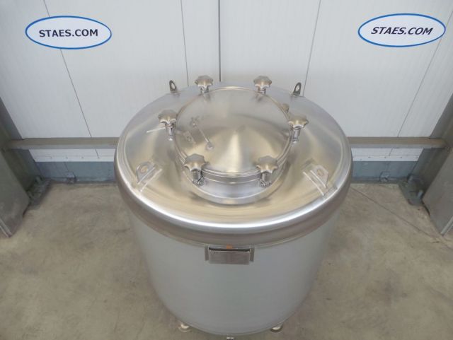 1 x 5.3m³ & 1 x 2.1m³ AISI304 Stainless Steel pressure tanks; PED - CE; 10% RX; EN 13445