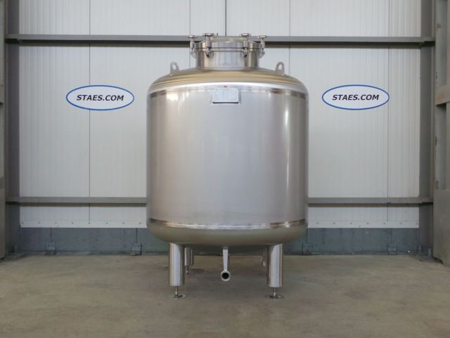 1 x 5.3m³ & 1 x 2.1m³ AISI304 Stainless Steel pressure tanks; PED - CE; 10% RX; EN 13445