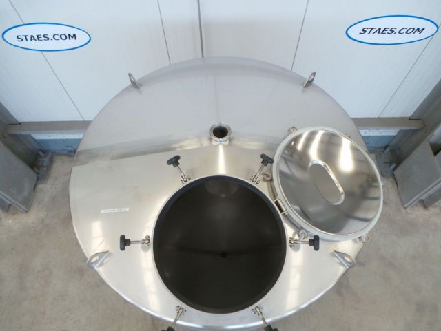 2 x 3m³ AISI304; RVS inox druktanks voor 0.3 bar